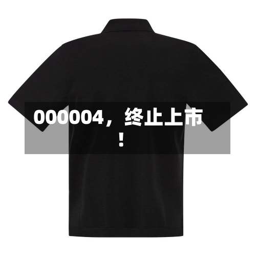 000004，终止上市！-第2张图片