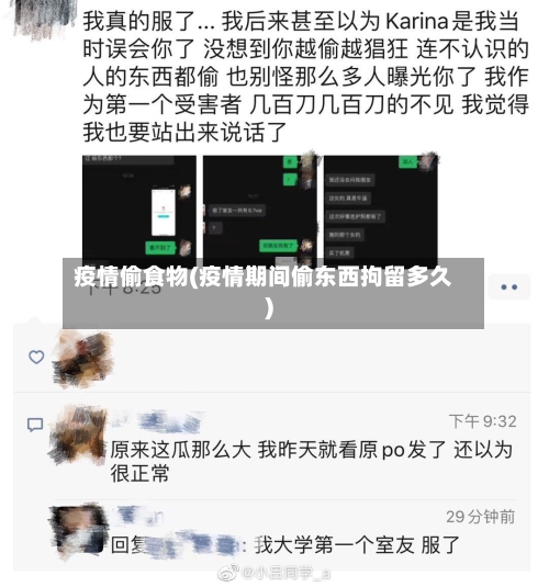 疫情偷食物(疫情期间偷东西拘留多久)-第2张图片